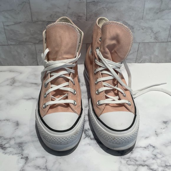 Converse Chuck Taylor All Star Lift Canvas Platform High Top Sneaker Pink 8 38 - Picture 7 of 9